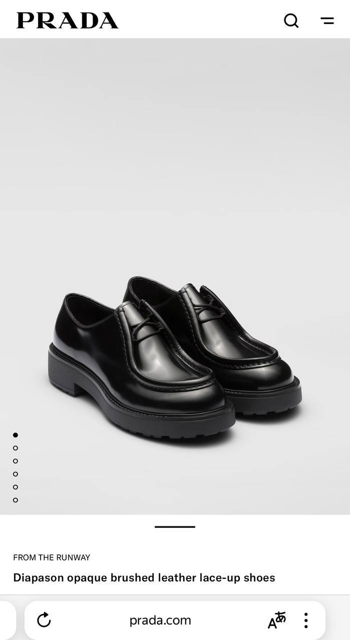 МУЖСКИЕ ТУФЛИ PRADA детальное фото