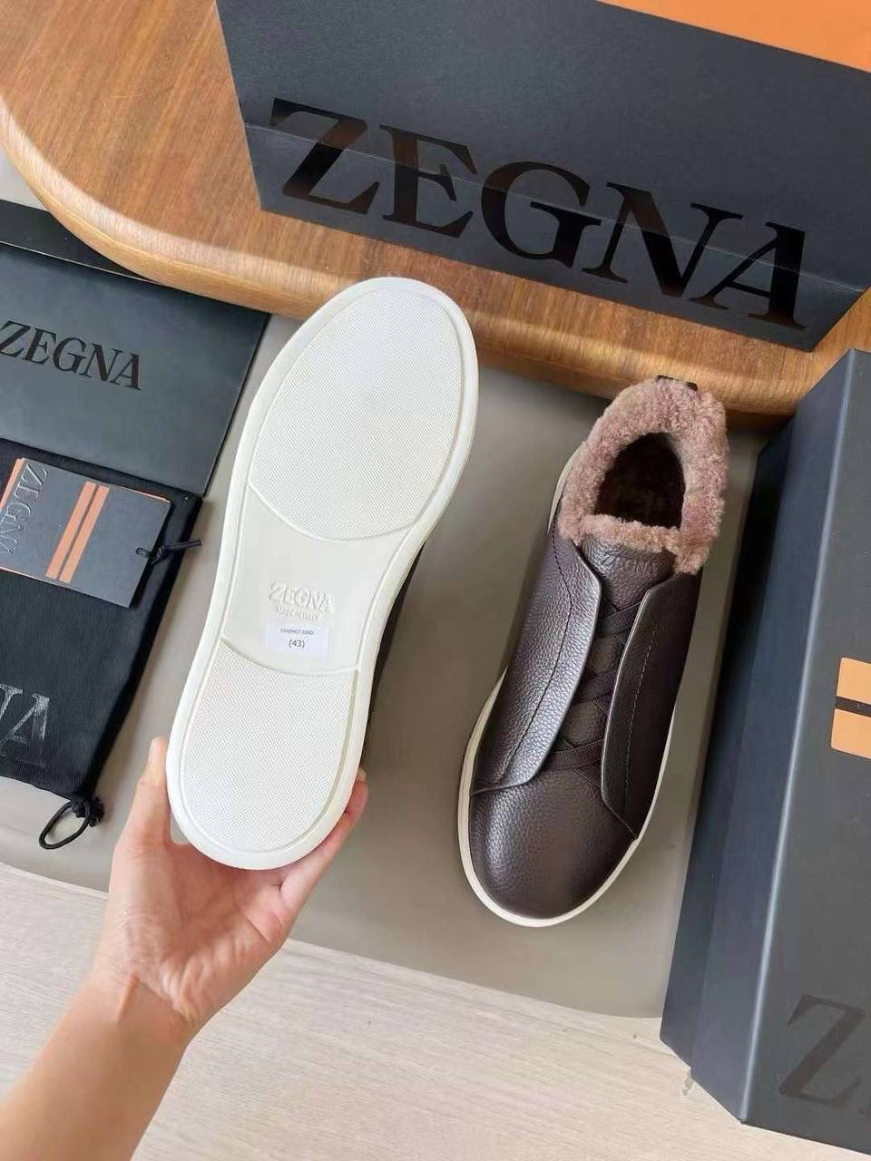 МУЖСКИЕ КЕДЫ ZEGNA детальное фото
