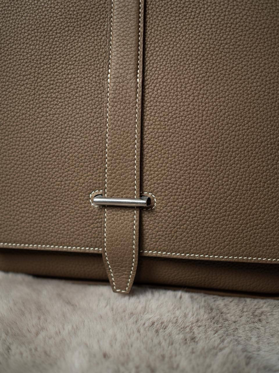 МУЖСКАЯ СУМКА МЕССЕНДЖЕР HERMES STEVE детальное фото