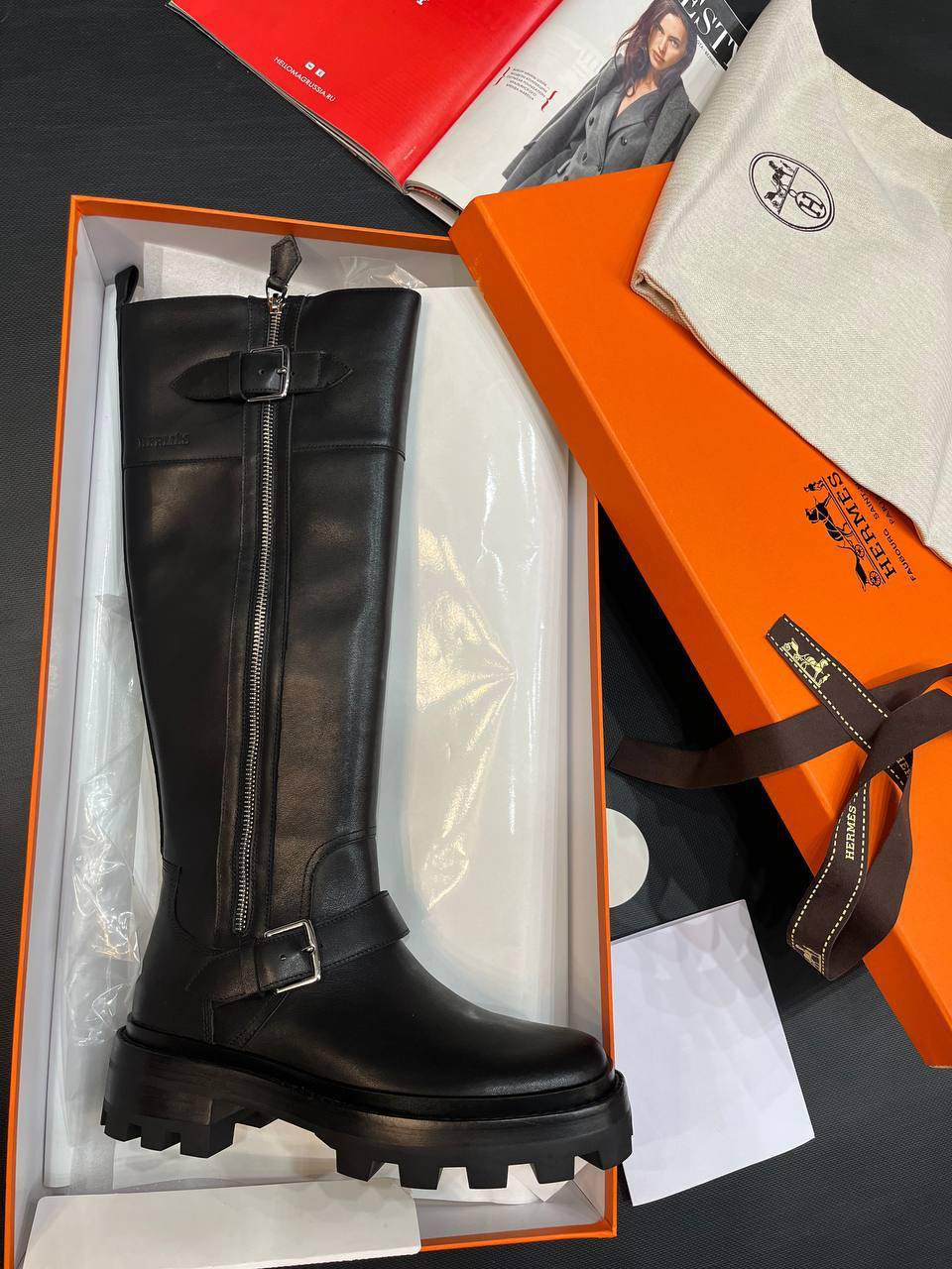 САПОГИ HERMES детальное фото