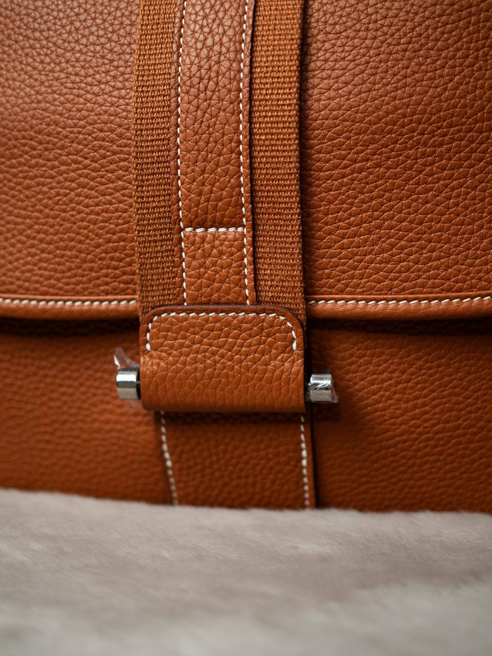 МУЖСКАЯ СУМКА МЕССЕНДЖЕР HERMES детальное фото