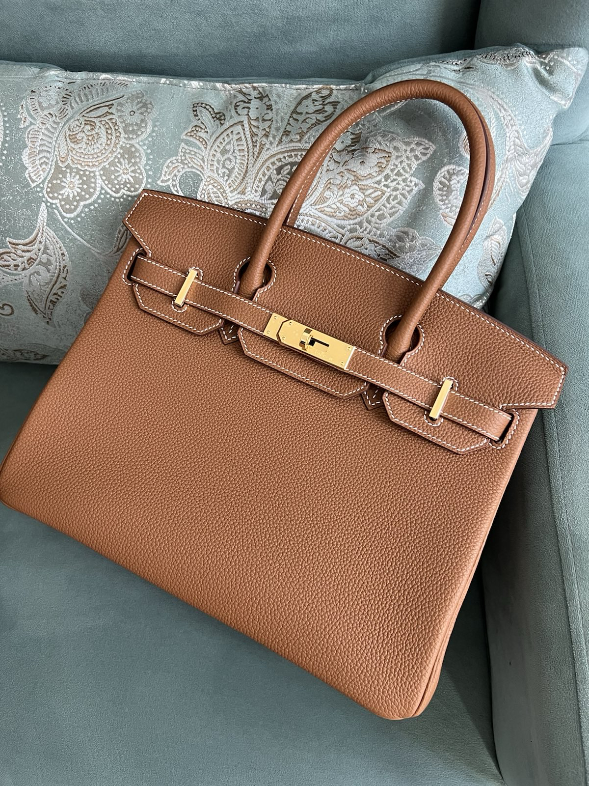 СУМКА HERMES BIRKIN 30 Ручная работа детальное фото