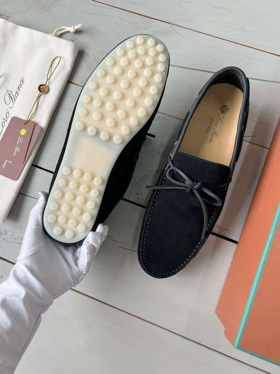 МУЖСКИЕ МОКАСИНЫ LORO PIANA детальное фото