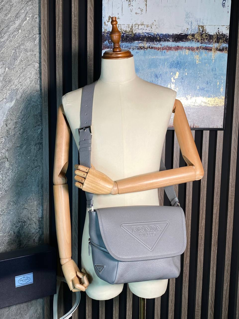 МУЖСКАЯ СУМКА МЕССЕНДЖЕР PRADA детальное фото