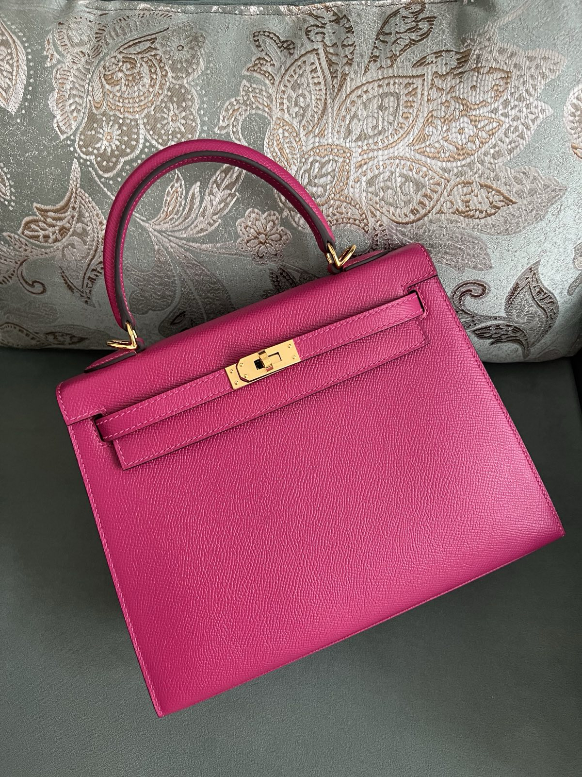СУМКА HERMES KELLY 25 ручная работа детальное фото