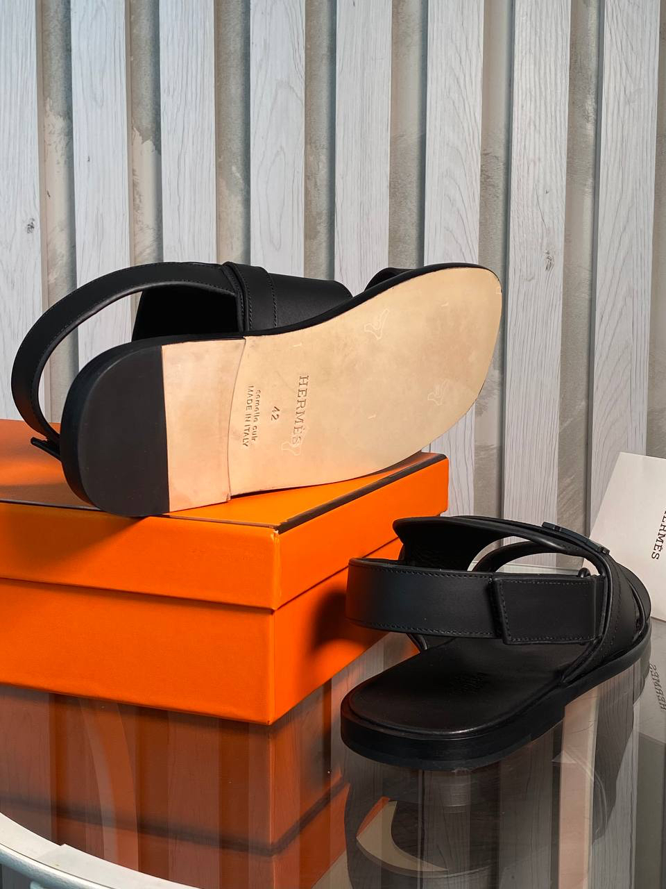 МУЖСКИЕ САНДАЛИИ HERMES детальное фото