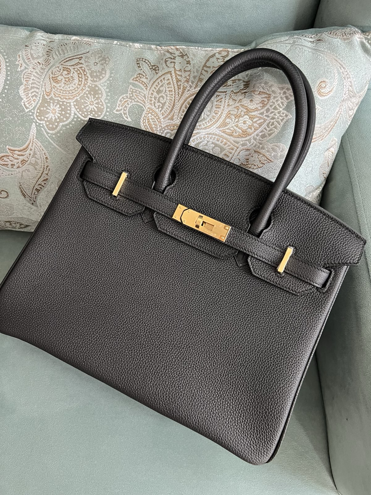 СУМКА HERMES BIRKIN 30 ручная работа детальное фото