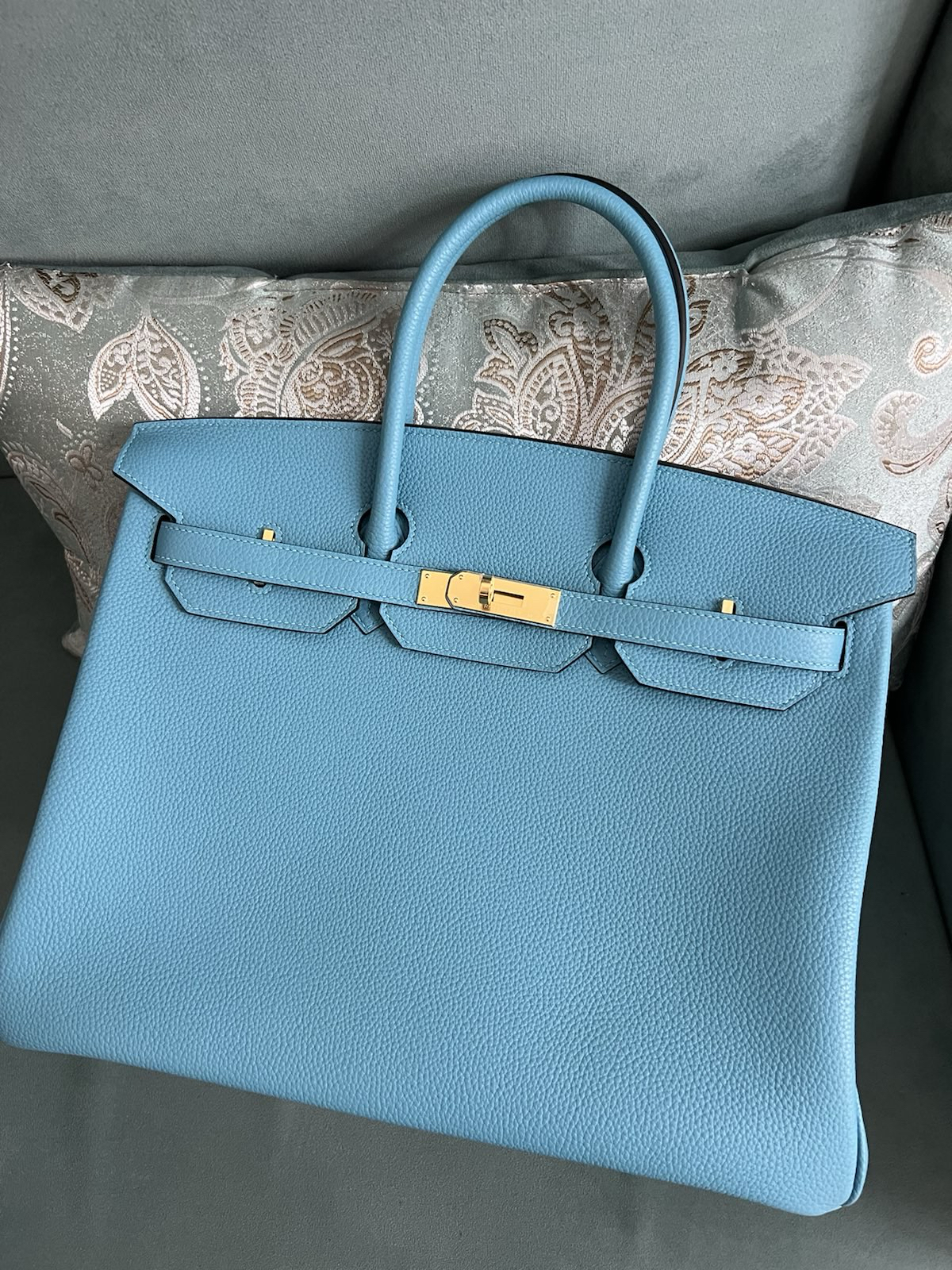 СУМКА HERMES BIRKIN 35 ручная работа детальное фото