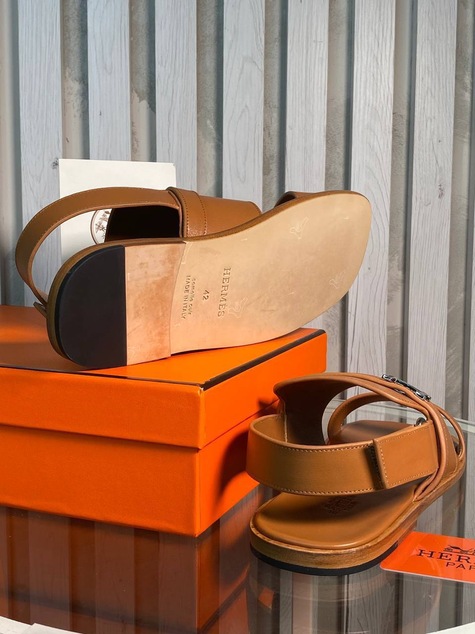 МУЖСКИЕ САНДАЛИИ HERMES детальное фото