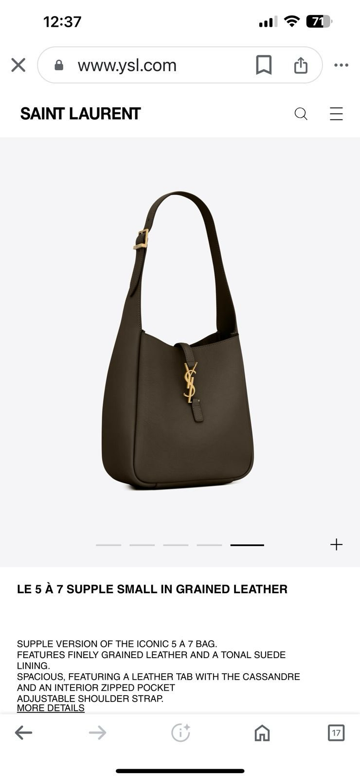 СУМКА SAINT LAURENT детальное фото