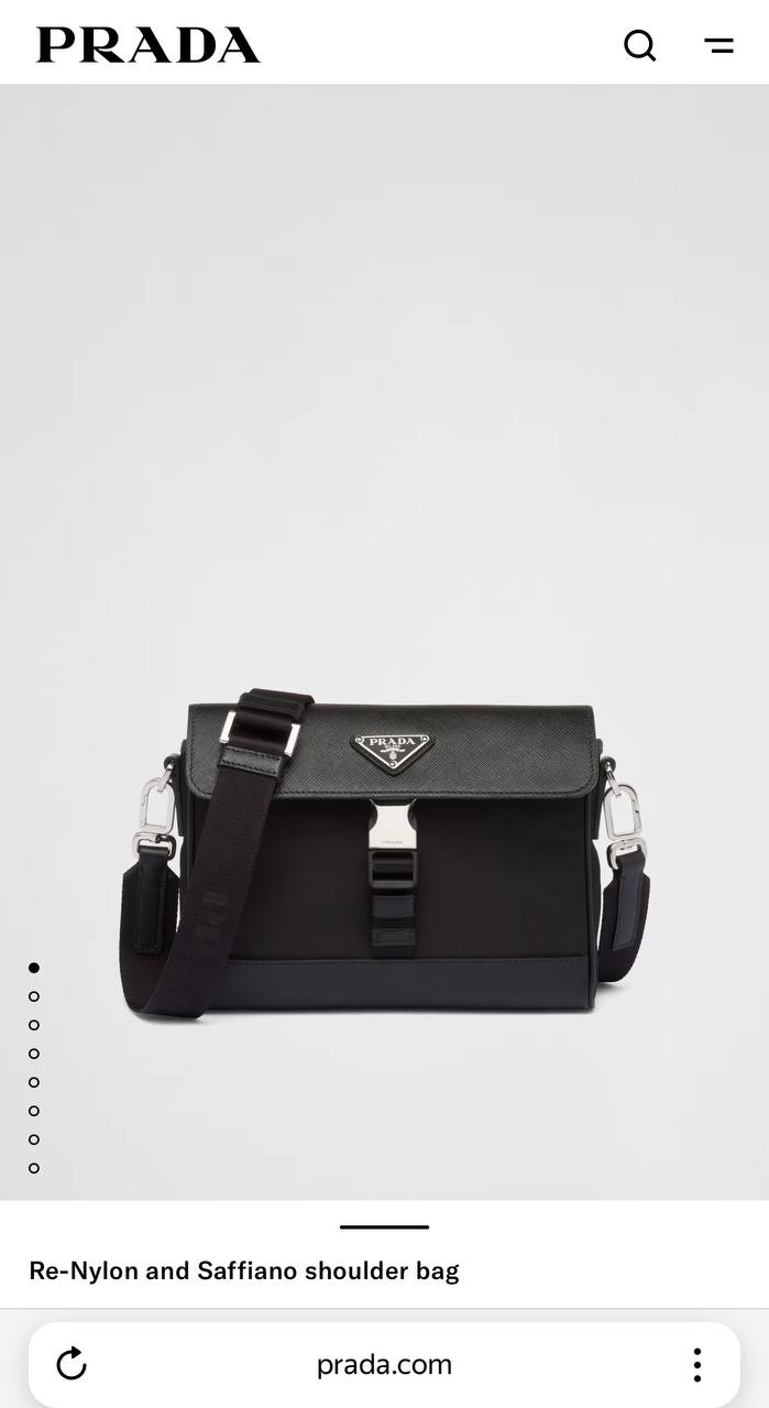 МУЖСКАЯ СУМКА МЕССЕНДЖЕР PRADA детальное фото