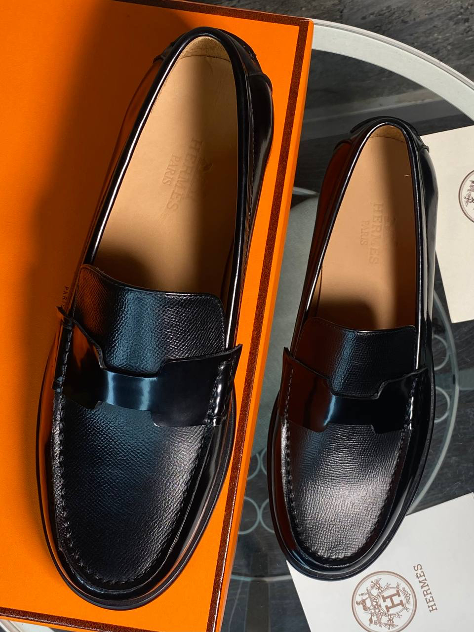 МУЖСКИЕ ЛОФЕРЫ HERMES детальное фото