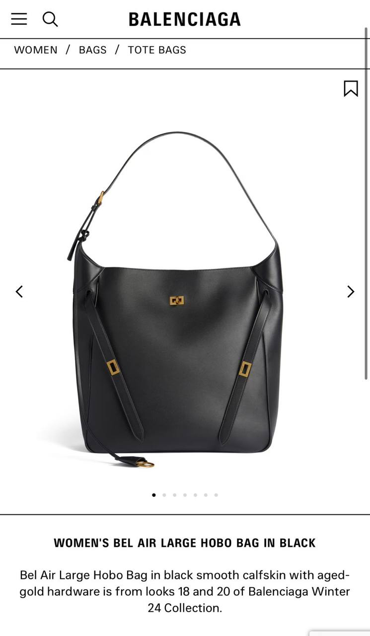 СУМКА BALENCIAGA BEL AIR LARGE детальное фото