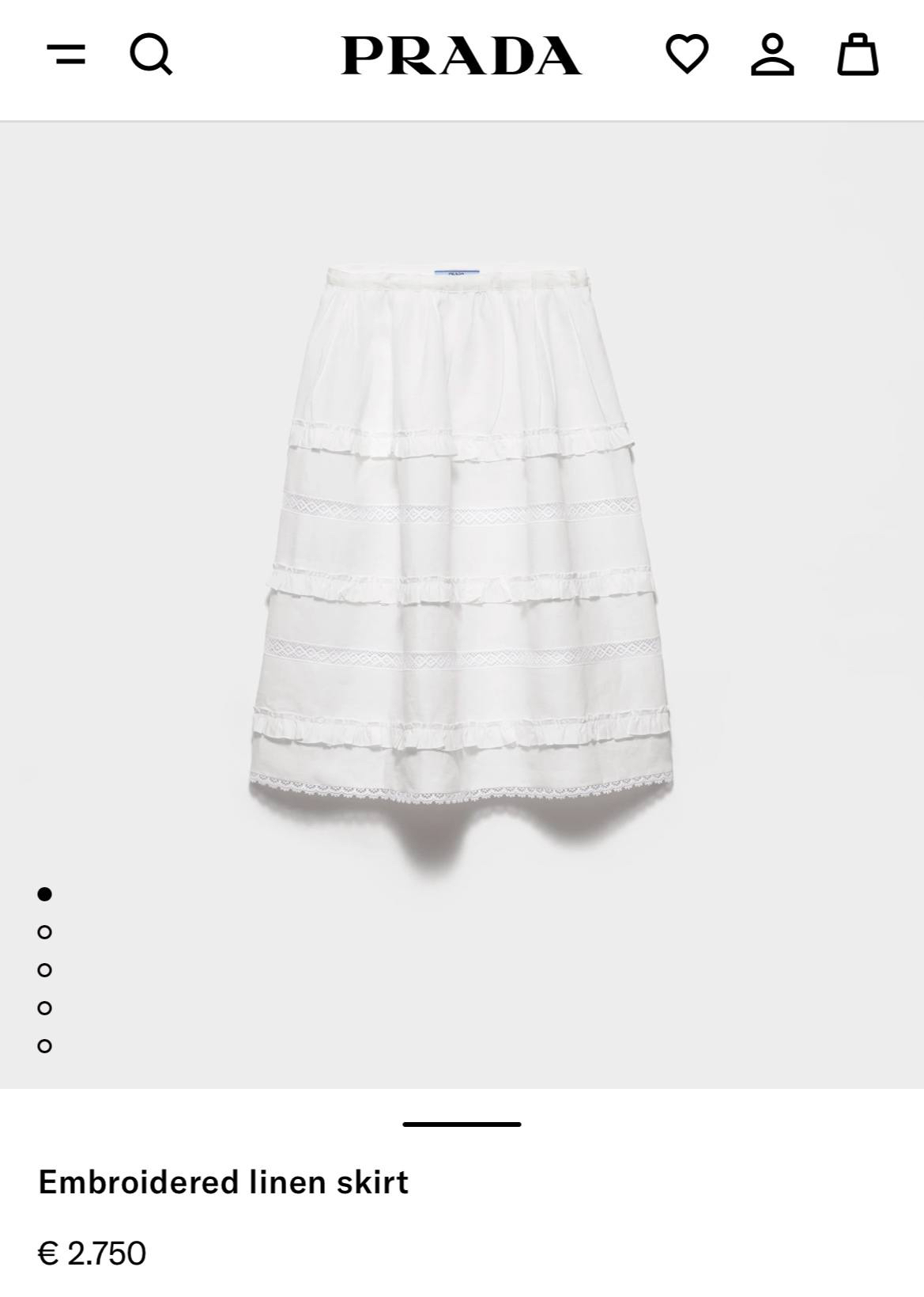 ЮБКА PRADA детальное фото