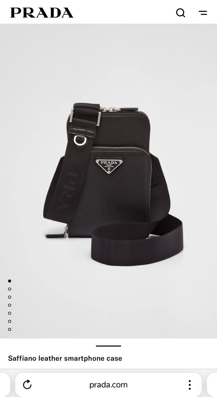 МУЖСКАЯ СУМКА МЕССЕНДЖЕР PRADA детальное фото