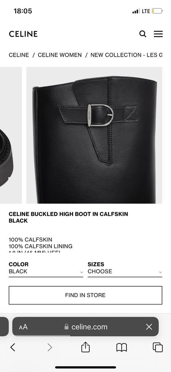 САПОГИ CELINE детальное фото