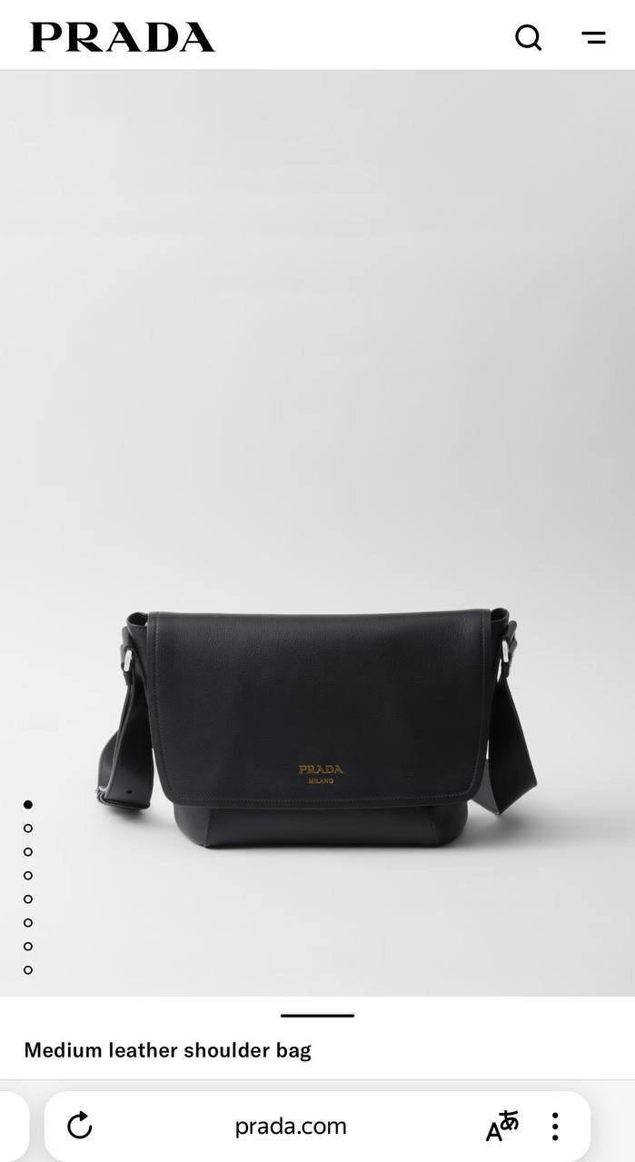 МУЖСКАЯ СУМКА МЕССЕНДЖЕР PRADA детальное фото
