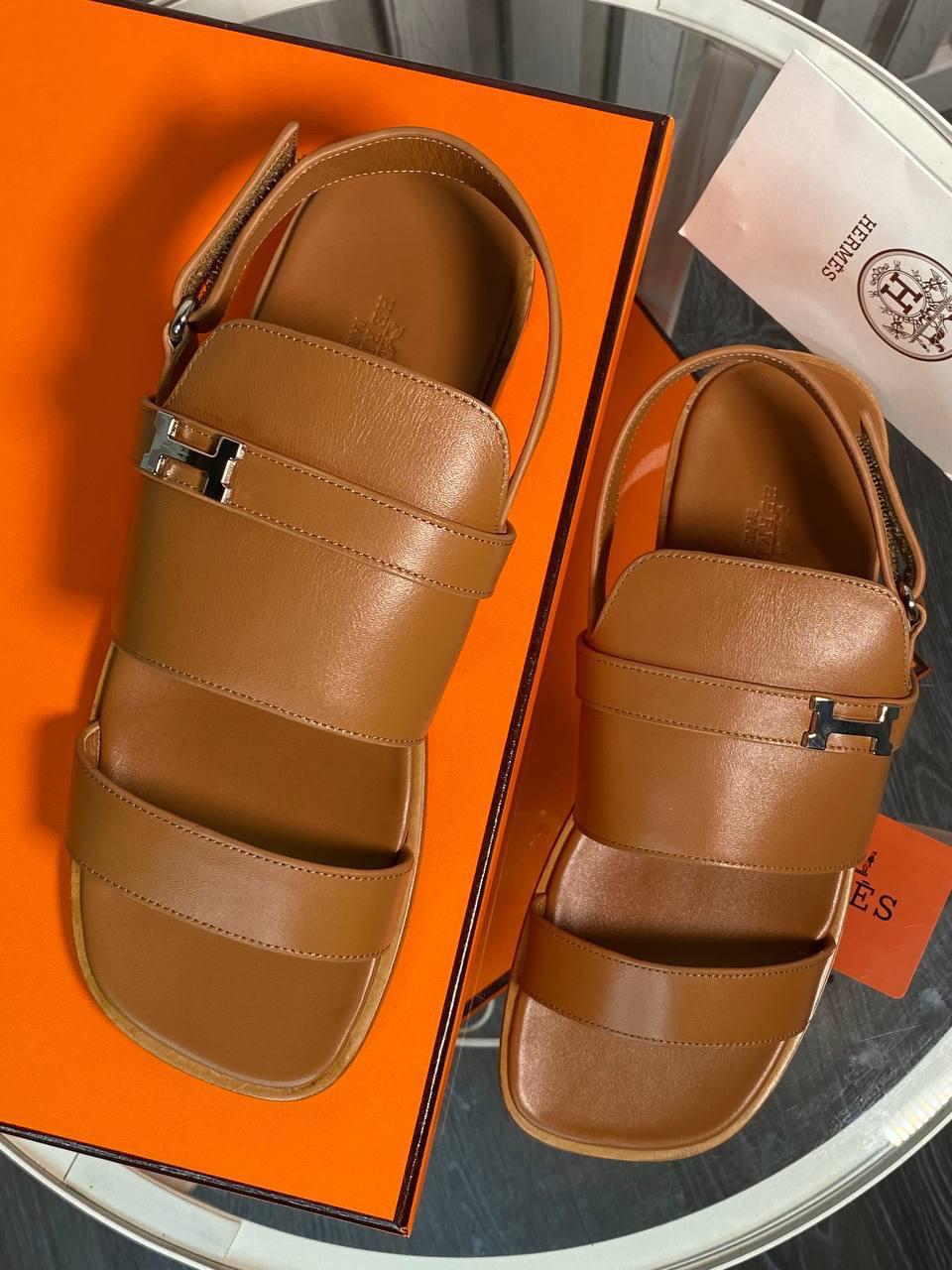 МУЖСКИЕ САНДАЛИИ HERMES детальное фото