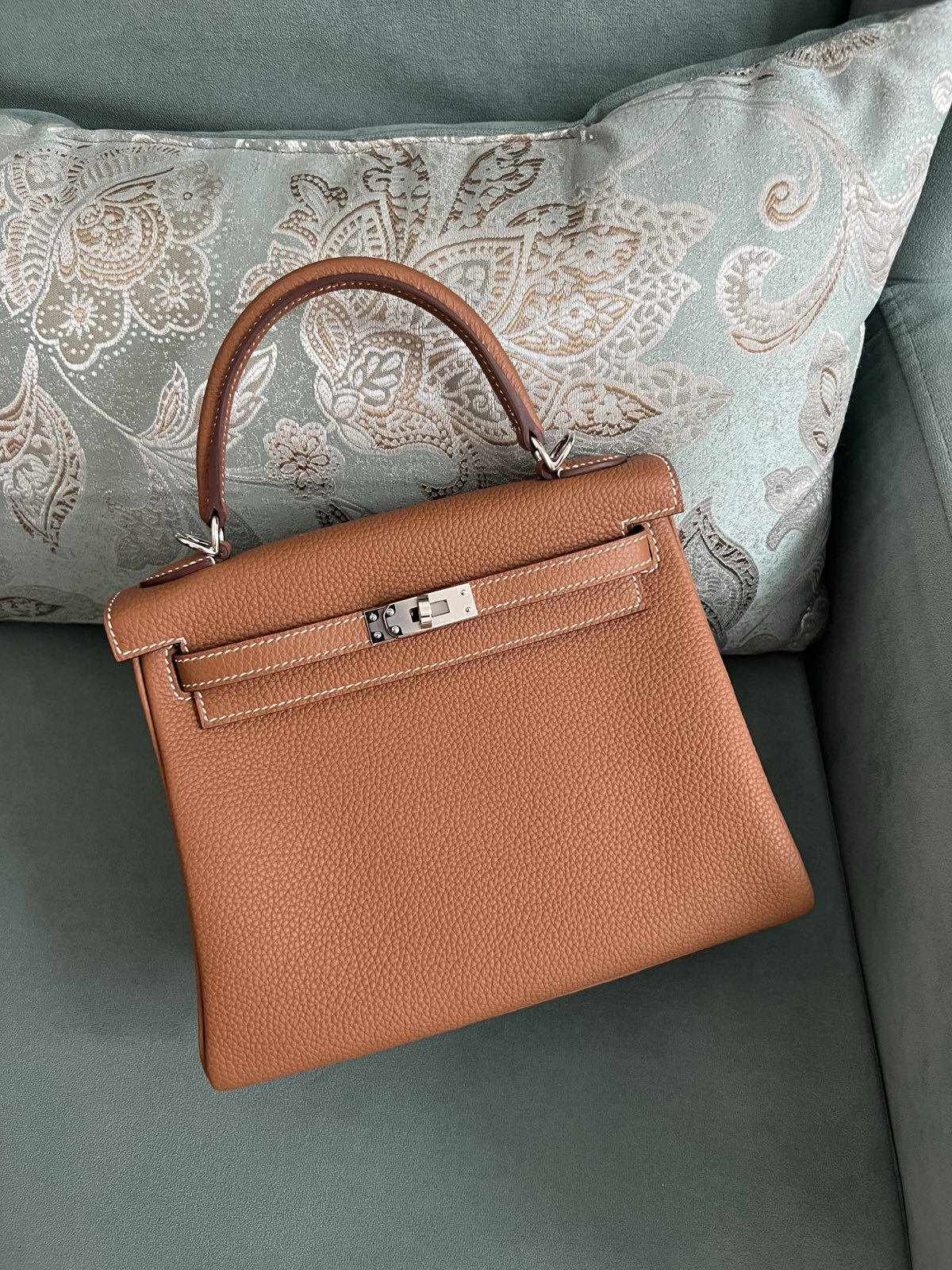 СУМКА HERMES KELLY 25 ручная работа детальное фото