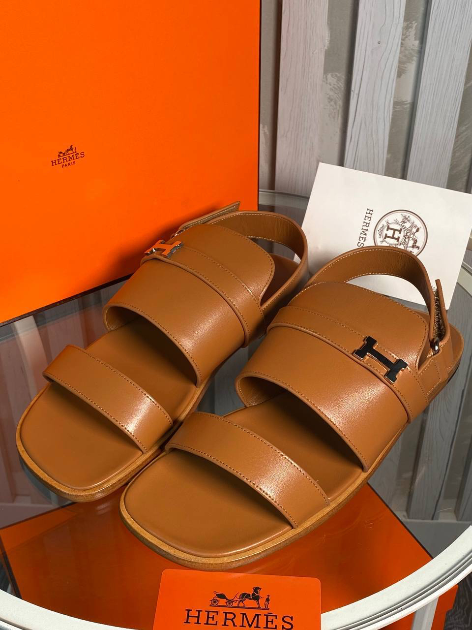 МУЖСКИЕ САНДАЛИИ HERMES детальное фото