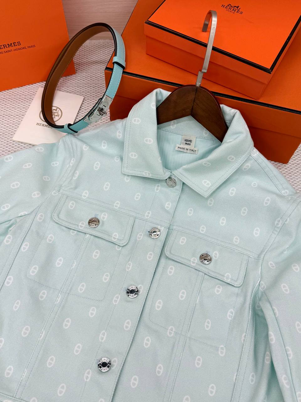 КУРТКА ДЖИНСОВКА HERMES детальное фото
