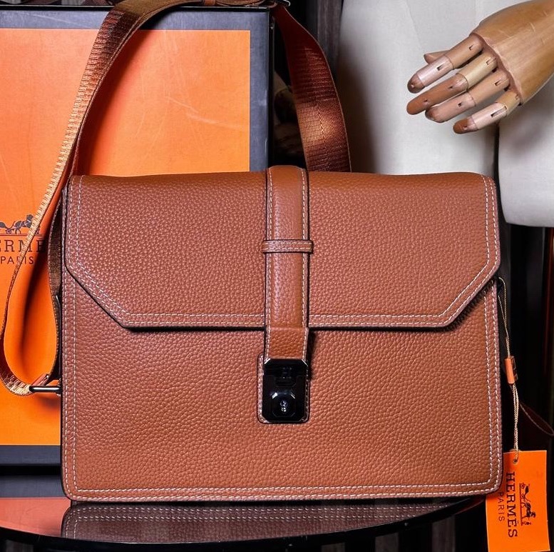 МУЖСКАЯ СУМКА МЕССЕНДЖЕР HERMES фото