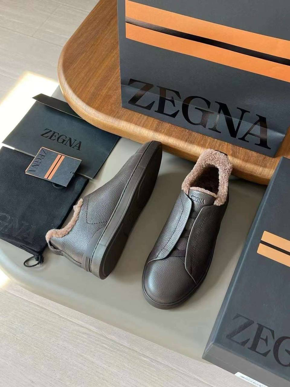 МУЖСКИЕ КЕДЫ ZEGNA детальное фото