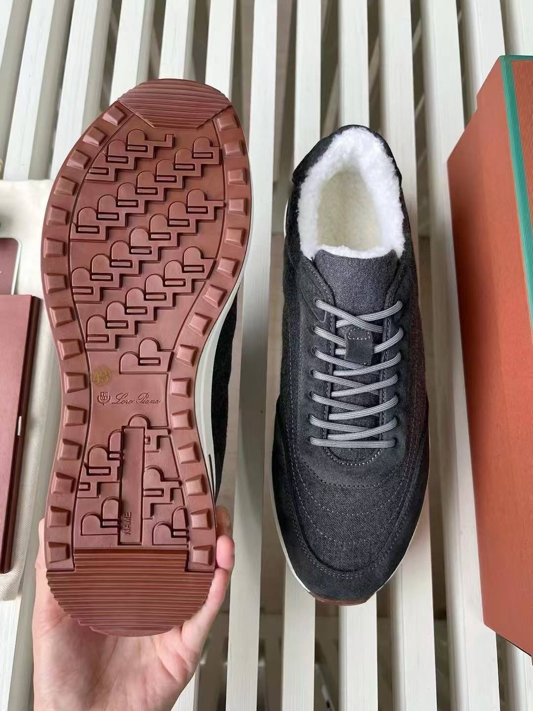 МУЖСКИЕ КРОССОВКИ LORO PIANA детальное фото