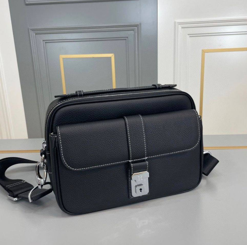 МУЖСКАЯ СУМКА МЕССЕНДЖЕР HERMES детальное фото