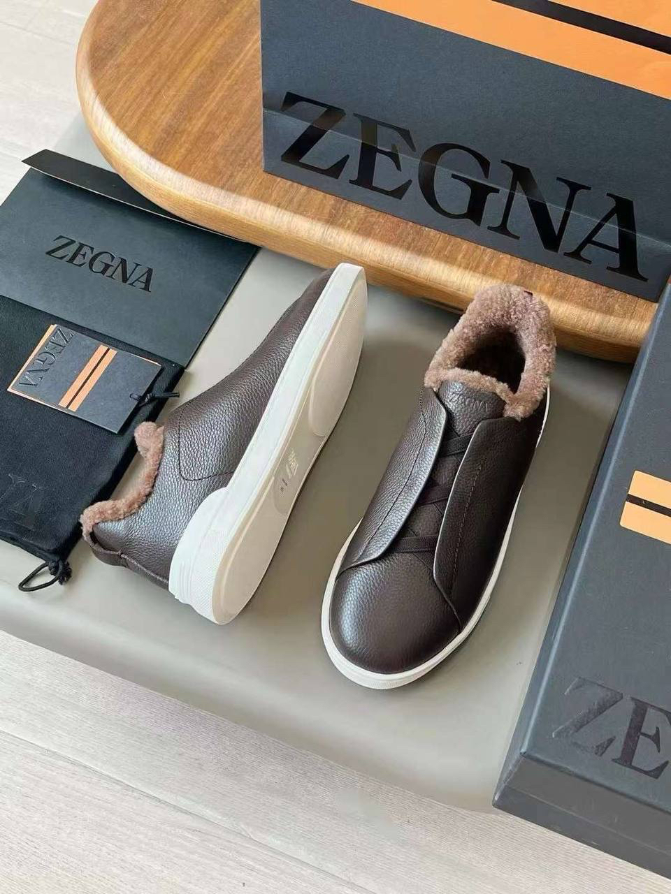 МУЖСКИЕ КЕДЫ ZEGNA детальное фото