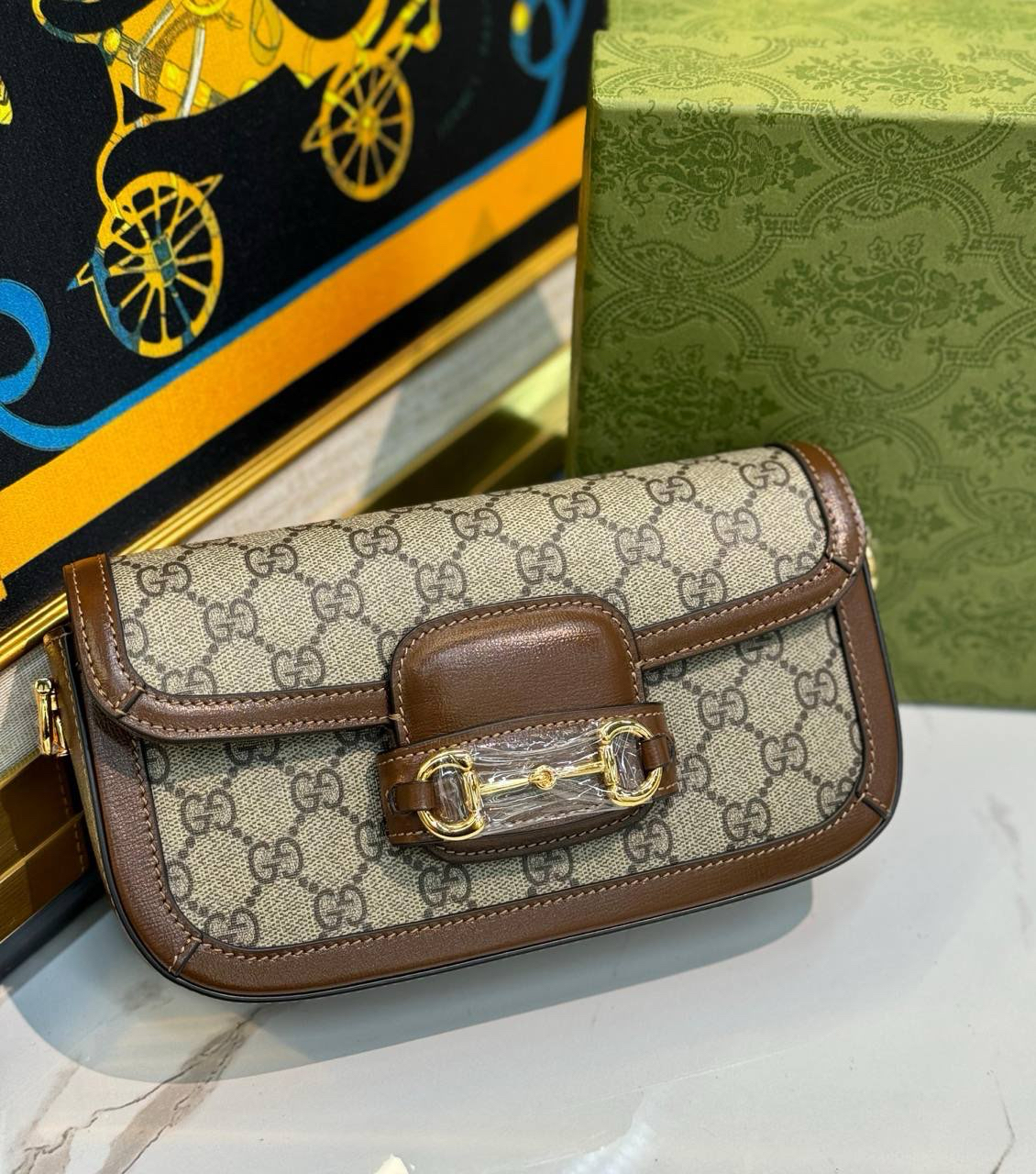 СУМКА GUCCI HORSEBIT 1955 детальное фото