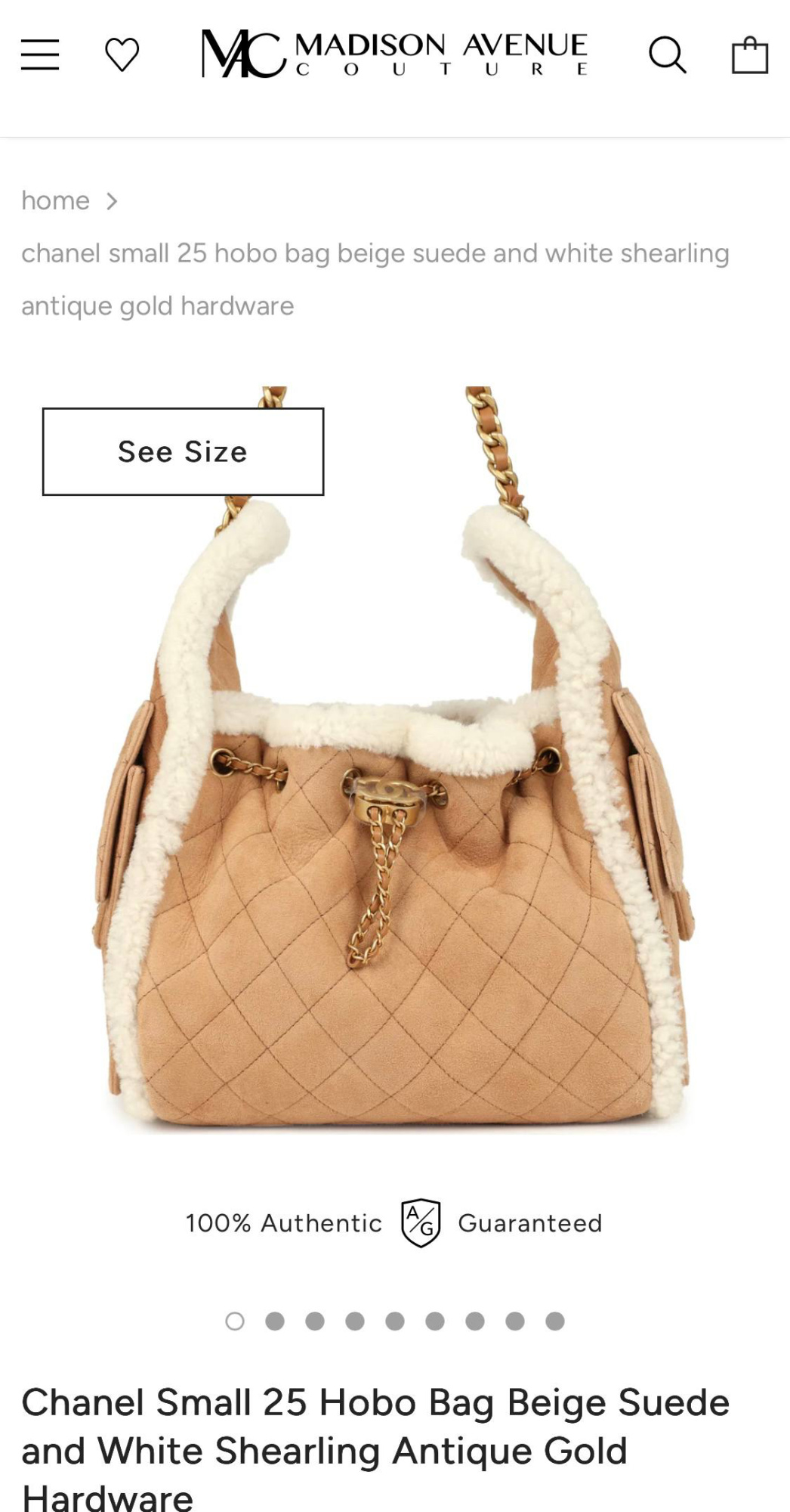 СУМКА CHANEL HOBO детальное фото